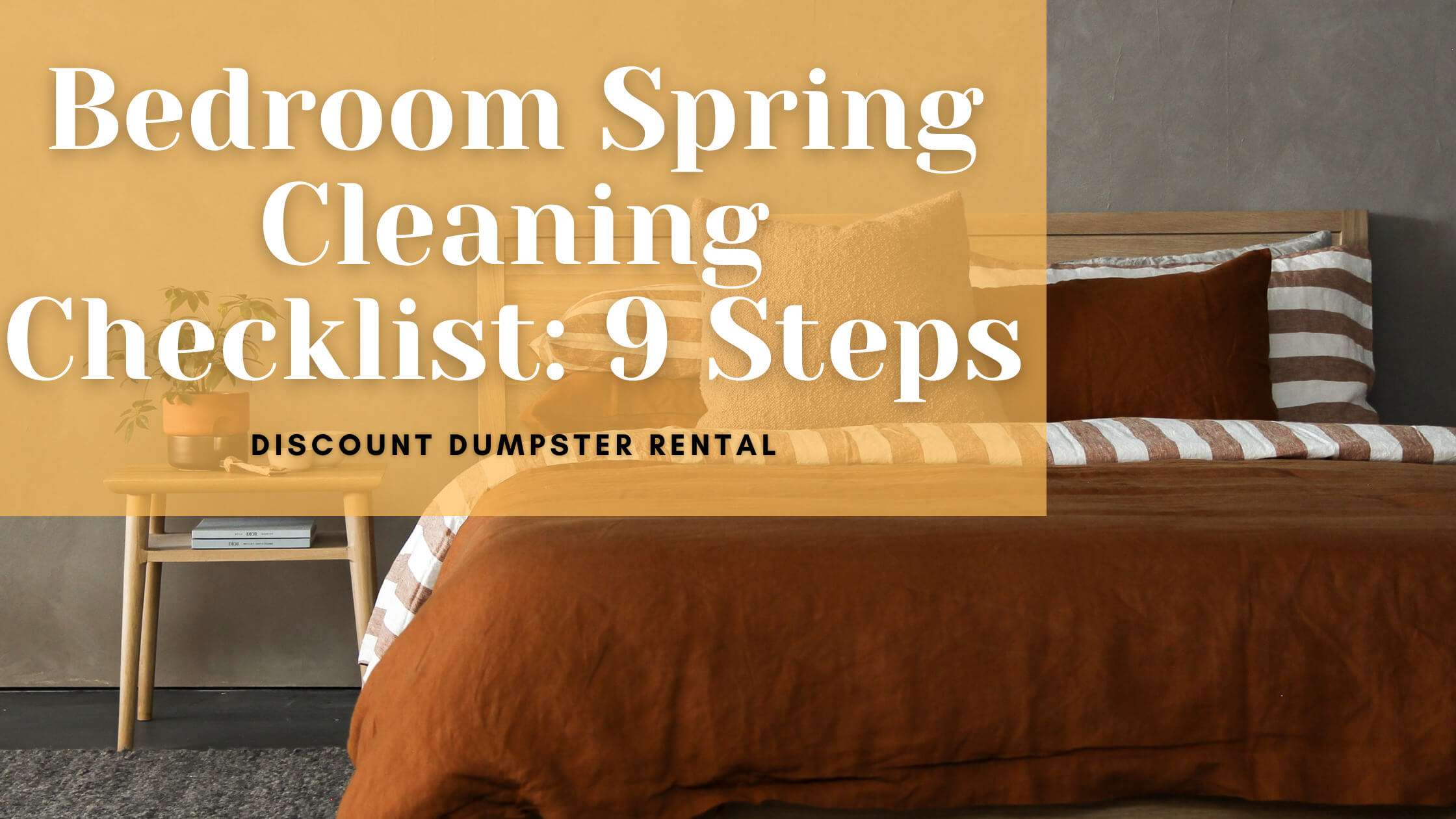 spring clean your bedroom checklist clipart