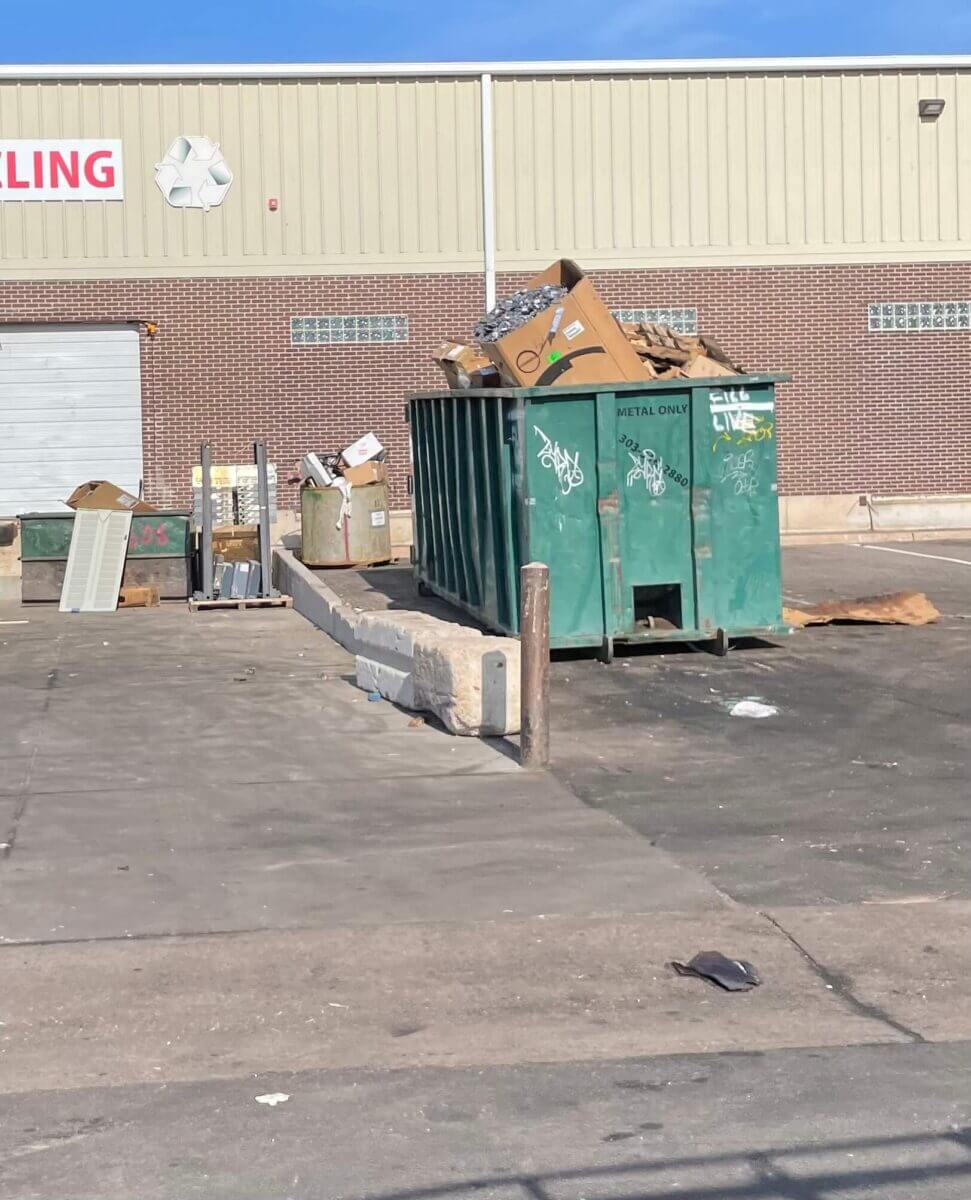Photo of a green dumpster rental in Memphis, TN