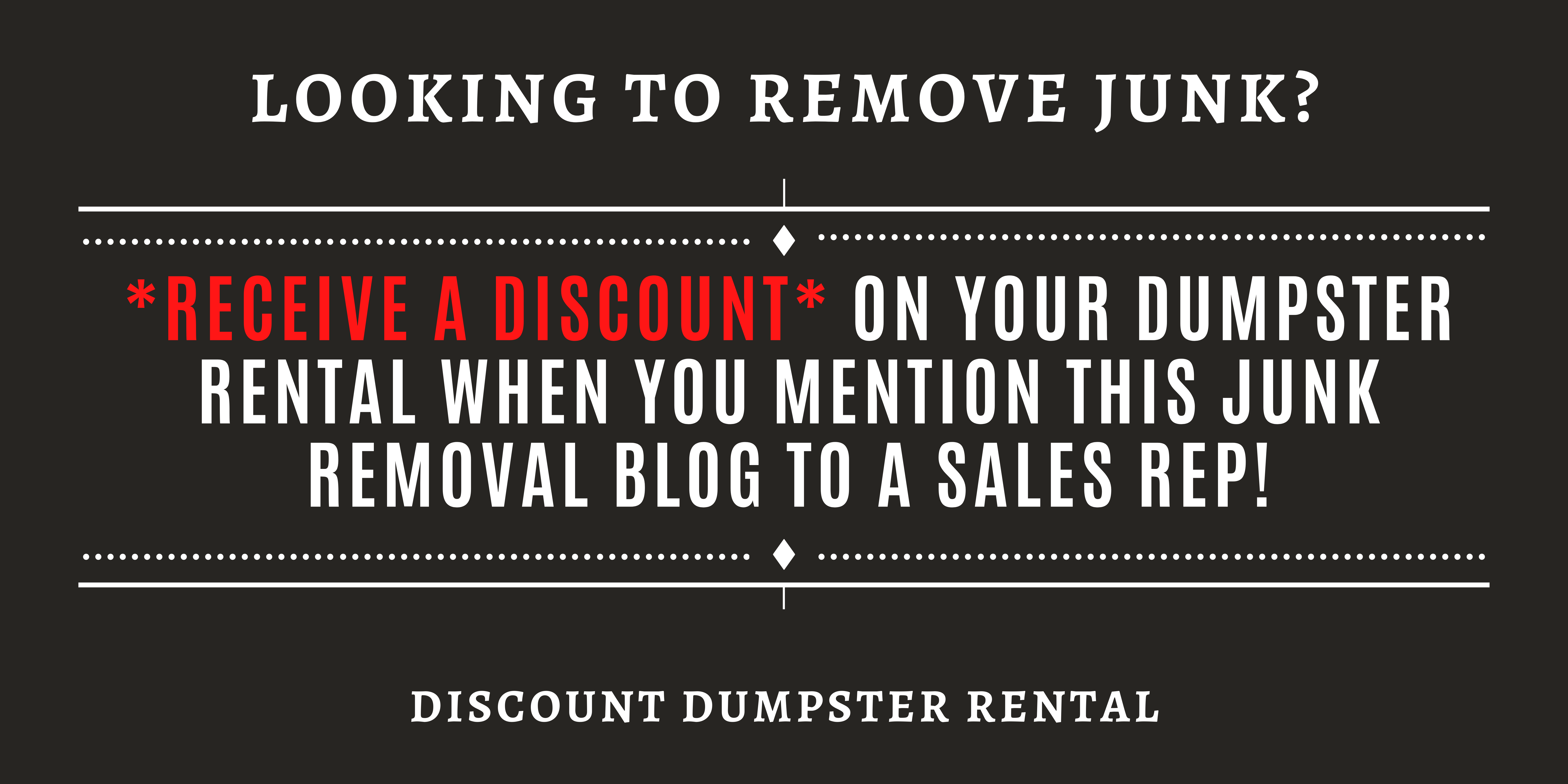 junk removal discount