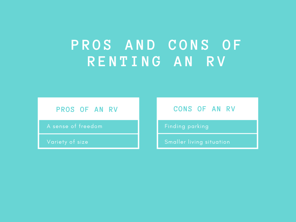 a pros and cons list of renting an rv