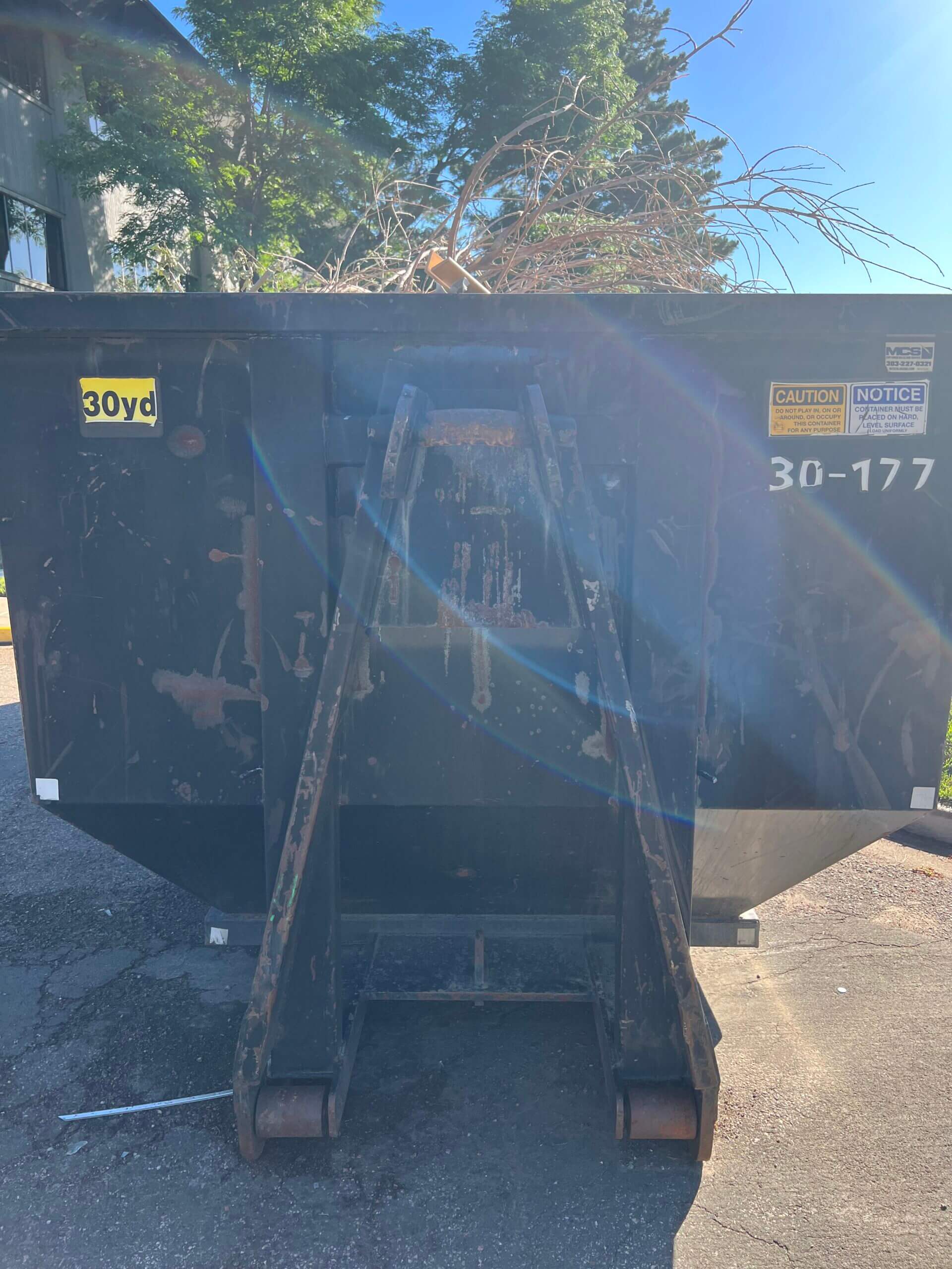 Photo of a 30 yard dumpster rental in Raleigh, NC