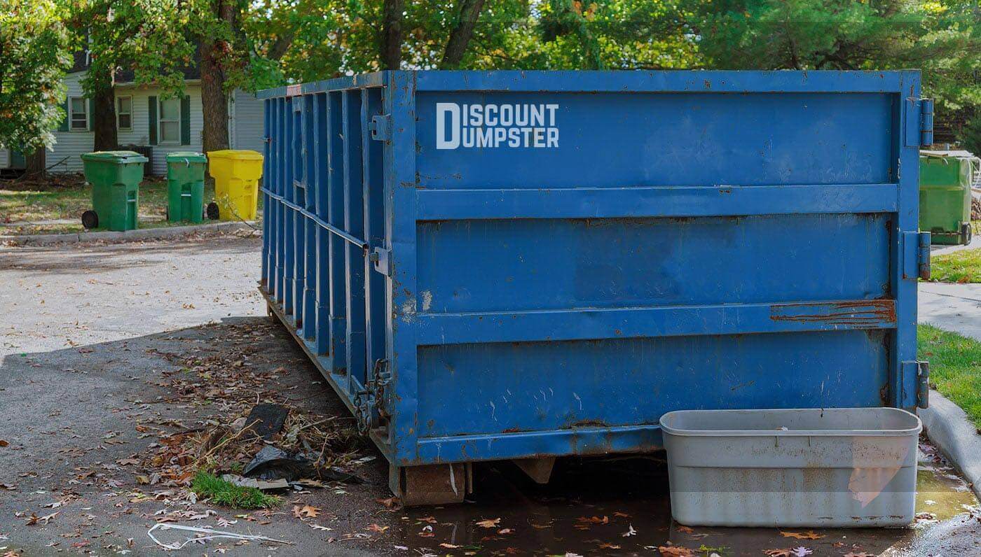discount dumpster can place the dumpster on your driveway or in the street in front of your house