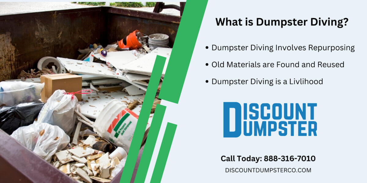 An infographic detailing what dumpster diving is