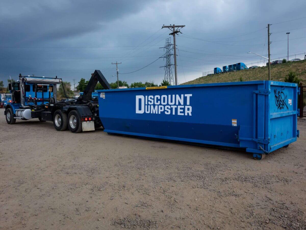 discount dumpster atlanta rental ready to be picked up